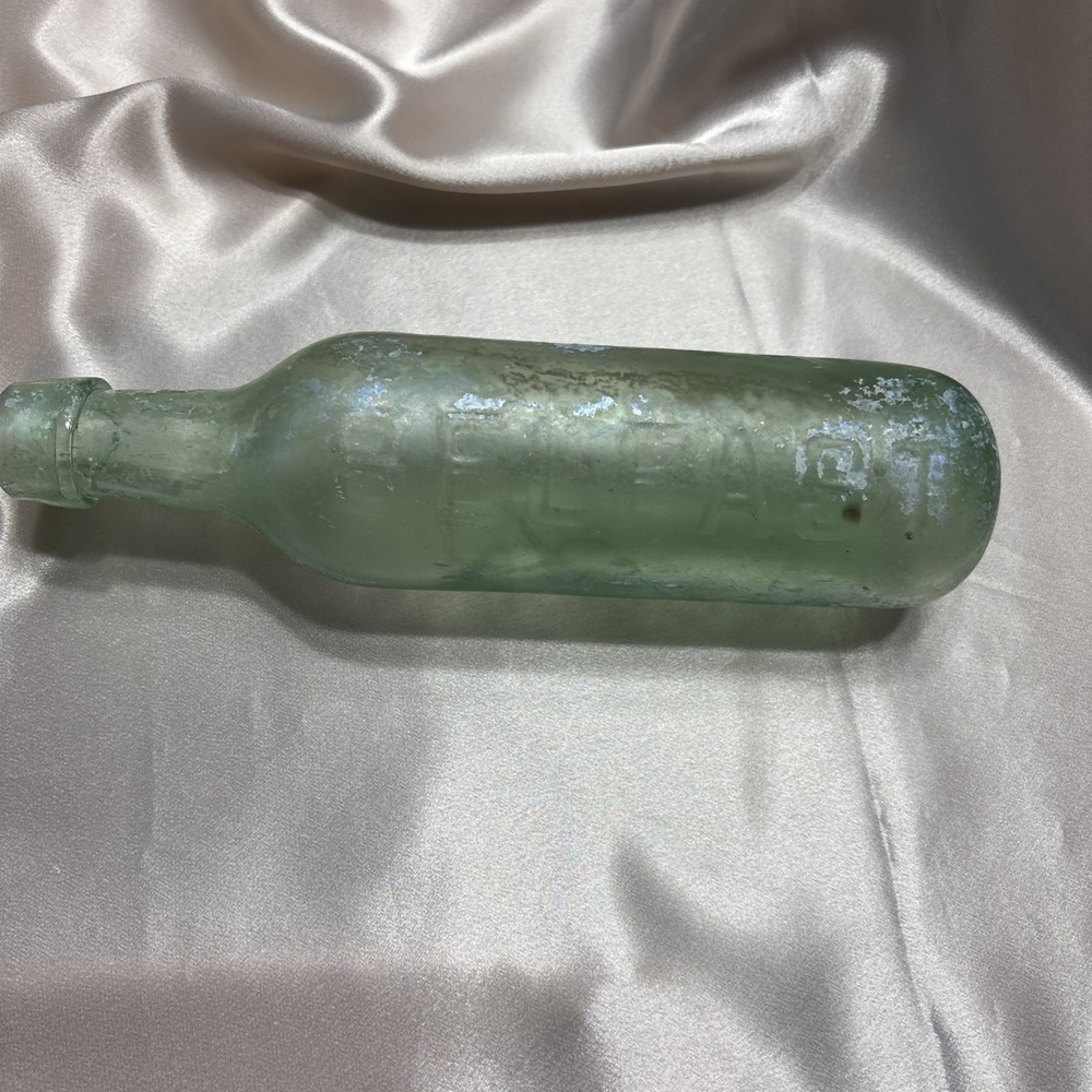 Vintage Ross's Belfast Torpedo Soda Bottle Embossed (C)